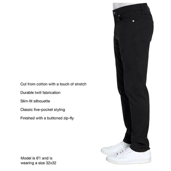 Gap Men's Slim Fit 5 Pocket Stretch Pant Size 32x34 Black NWT MSRP $79.95 - Picture 3 of 10